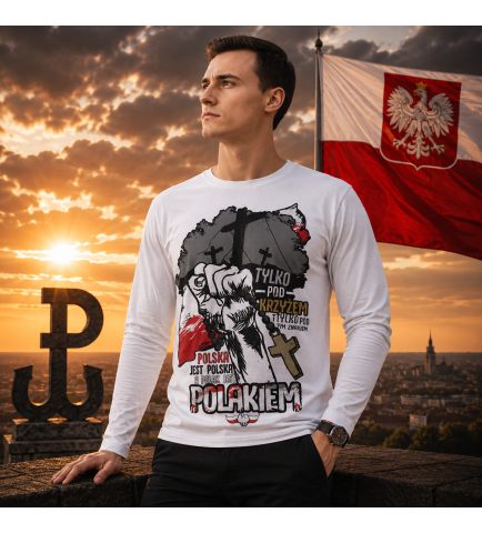 LONGSLEEVE PATRIOTYCZNY  TYLKO POD KRZYŻEM